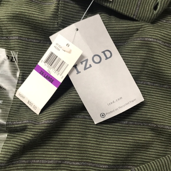 Izod Long sleeve button Men's pullover - Picture 7 of 8